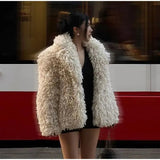 Faux Fur Fringe Coat-Outfit