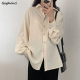 Women Breathable Designer Chiffon Shirts Womens Loose Elegant All-match Chic Stylish Daily Shirt Ladies Streetwear