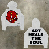 Men's Hoodie Y2K Original Hip-Hop Cartoon Graphic Print Pullover Fashion Leisure Loose Sports Shirt