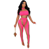 Color Rompers Women Sexy Sheer Mesh See Through Skinny Jumpsuits 2022 Summer Sleeveless Night Club Party One Piece