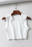 Yoga Solid Cropped Tank Top- Outfit