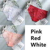 Sexy Low Waist Women's Underwear Lace Plus Size Seamless Panties Breathable Lingerie Female Briefs Solid Hollow