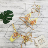 Printed Three-Point Bikini Strap-Dex-With-Wis-Skinny Sexy Split Swimsuit Woman 2025 New Mini