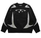 Street Y2k Coat Sports Street Hip-Hop Leisure Color Impact Style Knitted Couple Sweaters Wear