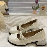 Retro High Heel Round Head Coarse Heel Single Shoes 2025 New Temperament Coarse Heel Evening Mary Jane Women's