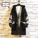 Windbreaker Men's Mid-Length Trendy Coat Korean Men's Thick Casual Loose Handsome Coat Windbreaker