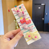Children Cute Cartoon Fruit Elastic Hair Bands Girls Baby Lovely Rubber Bands Ponytail Holder Kids Hair