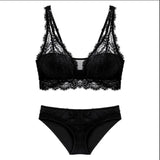 Fashion Sexy Bra set Women's push up Lace Underwear Panties Thin breathable bra set Jacquard Sexy Underwear Free