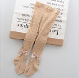 0-10 Yrs Children Spring Autumn Winter Bowknot Tights Cotton Baby Girls Pantyhose Kids Infant Knitted Collant