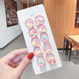 New Girls Cute Cartoon Flower Small Scrunchie Kids Ponytail Hair Tie Elastic Hair Bands Fashion Hair Accessories