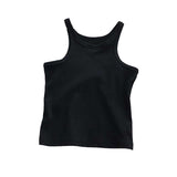 Zingj Cotton Slim Elastic Vest Female Spring And Summer New Pure Color Contracted Inside And Outside The Navel Base Sling-Outfit