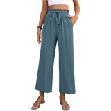 Color Loose Cotton Linen High Waist