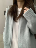 Zingj Hooded Knit Top Female Autumn And Winter 2024 Spring Zipper Lazy Soft Waxy Outside With A Sweater Cardigan