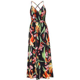 Summer Dress Women 2022 Maxi Elegant Beach Dress for Women Sexy Bohemian Floral Print Woman Dress Long Elegant
