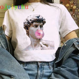 t shirt vaporwave Michelangelo women fashion new harajuku tshirt Casual korean style Graphic hip hop t-shirt