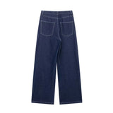 2025 New Women's Belt Denim Jacket + Straight Trousers