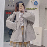 Zingj Trench Coat Coat Female 2024 New Autumn Temperament Casual Loose Show Thin Versatile Bf Harajuku Trend Ins-Outfit
