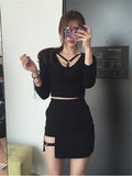 Style Black Hip Skirts Irregular Hem Pencil Micro Mini Skirt Sexy Slim Women Party Skirts Black Bodycon Short