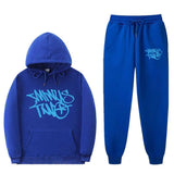 Popular Letter Gothic Print Hoodies Sweatpants Men Y2K New Street Hip Hop Fashion Sports Suit Unisex Casual Loose