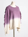 Zingj Wind Gradually Pull Wool Edge Long Sleeve Knit Jacket Spring 2024 New Fashion Trend Design Sense Sweater