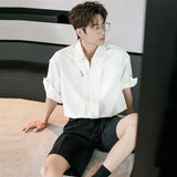 Men's High-End Casual Shirt Short-Sleeved Shirt Men's Shirt With Summer New Small Simple And