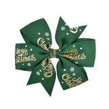 PC Christmas Hair Bow Clips Hair Swallowtail Bows Baby Girl Kids Hair Clips Boutique Bow Clips for Women Hair