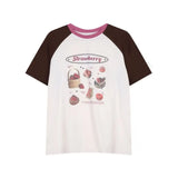 Cottage Strawberry Raglan Sleeve Oversized TeeOutfit
