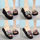 Slippers Casual Outside Women 2019 Fashion Female Ladies Flip Flops Footwear Beach Flat Shoes Low Heel 3cm SIZE