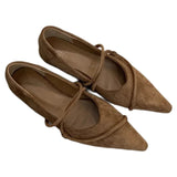 Version Of Single Shoes Women 2025 New Spring And Autumn Tips With Shallow Fashion To Increase The Evening Wind Flat