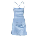 Women Summer Fashion Sleeveless Backless Bodycon Party Package Hip Mini Dress Sundress 2021 Female Clothing
