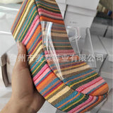 Bottom Slope With One-Word Slippers Female High And Solid Cloth Beach Cool