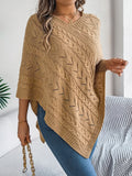 Shooting 2025 Autumn And Winter Casual Pure Color Mahjong Loose Cloak Sweater Coat Women's