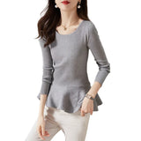Autumn Outfit New Foreign Style Slim Waist Flounce Skirt Place Top Female Sweater Bottom