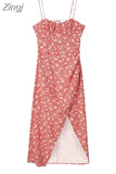 Floral Corset Dress Woman Red Slip Long Dress Women Summer Elegant Party Dresses For Women 2023 Backless Evening