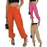 Solid Color Pocket Elastic Waist Jogging Hip Hop