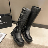 Casual Thin French-Style Black Boots Women Summer 2025 New Western Cowboy Knight