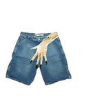 New Hip-Hop Funny One-Hand Pattern Printed Denim Shorts Men's High Street Fashion And