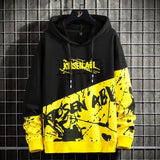Hoodies 2021 New Spring and Summer Sweatshirts Men's Casual Japanese Streetwear Top and Bottom Fashion Stitching
