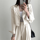 Zingj Jacket Female Spring And Autumn 2024 New Korean Version Of The Korean Fried Street Design Sense Small White Casual Small Suit