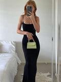 Strap Bodycon Rib Maxi Dress- Outfit