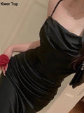 Sexy Evening Party Mermaid Dress Women New Elegant Solid Bodycon Runway Robe Summer Korean Female Long