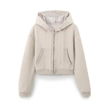 Women's Sports Style Suture Decoration Tight Waist Double-Sided Trumpet Trousers Zippered Sweater