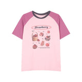 Cottage Strawberry Raglan Sleeve Oversized TeeOutfit