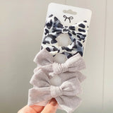 2021 New Leopard Print Hair Clips For Cute Girls BB Boutique Hairpins Bowknot Barrettes Headwear Kids Hair