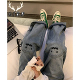 Size Women's Jeans High Waist Straight Baggy Fashion Pants Streetwear Harajuku Vintage Casual Female Wide Leg Denim
