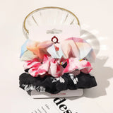 Set Scrunchies Hair Ring Candy Color Hair Ties Rope Autumn Winter Women Ponytail Hair Accessories 4-6Pcs Girls Hairbands