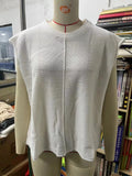 Zingj Women's Summer Cover Sleeve Top Casual Round Collar Loose Knit Sweater Jacket Woman-Outfit