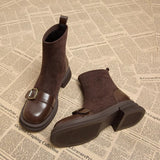 Thin Skinny Boots Brown Stockings Boots Women 2025 Autumn And Winter Yangqi Leg Long Short Boots Small Ankle