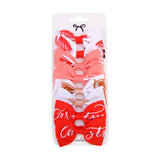 Pcs/set New Cute Christmas Hair Clips For Sweet Girls Boutique Red Bowknot Hairpins Barrettes Headwear Kids Hair
