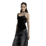 Zingj Summer Women's Solid Color Slim Fashion Hanging Neck Sling Sexy Back Vest Female-Outfit